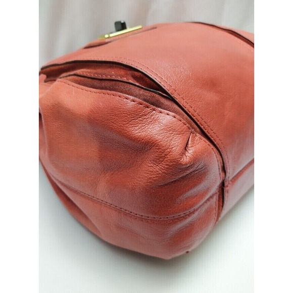 Coach Chelsea Flagship Curry Orange Leather Turnlock Pockets Shoulder Bag - $798 - Picture 8 of 14